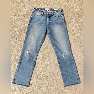 Frame Denim Women's Light Blue Straight Leg Jeans